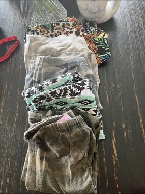 Lot of Mixed Women’s Lounge Pants Size M — Gray, Black, Mint & Animal Prints